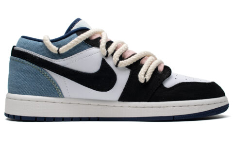 Jordan Air Jordan 1 Restricted Area Cushioning Slip Resistant Low top Vintage Basketball Shoes Men’s Light Blue