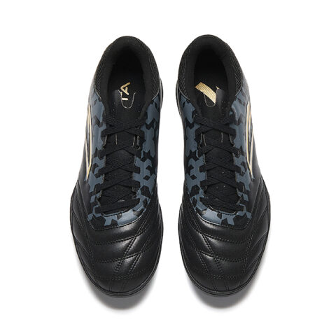 Anta TF Turf Abrasion Resistant Slip Resistant Abrasion Resistant Slip Resistant Soccer Shoes Men’s Black Gray