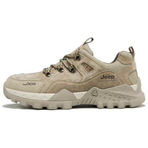 Jeep Abrasion Resistant Low top Mountaineering Shoes Men’s Light Khaki