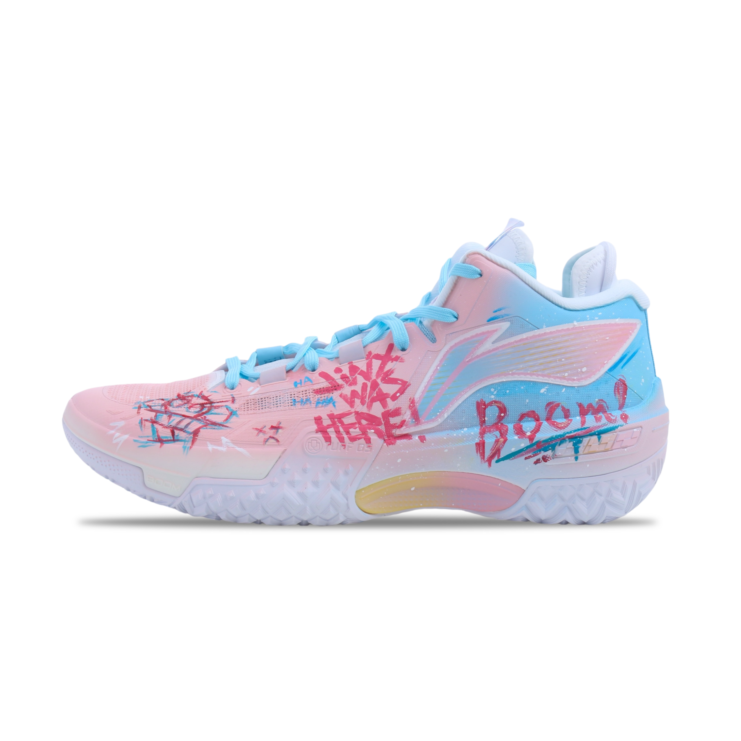 Li Ning Jie Ao Cushioning Abrasion Resistant Cushioning, Wear Resistant Mid top Basketball Shoes Men’s
