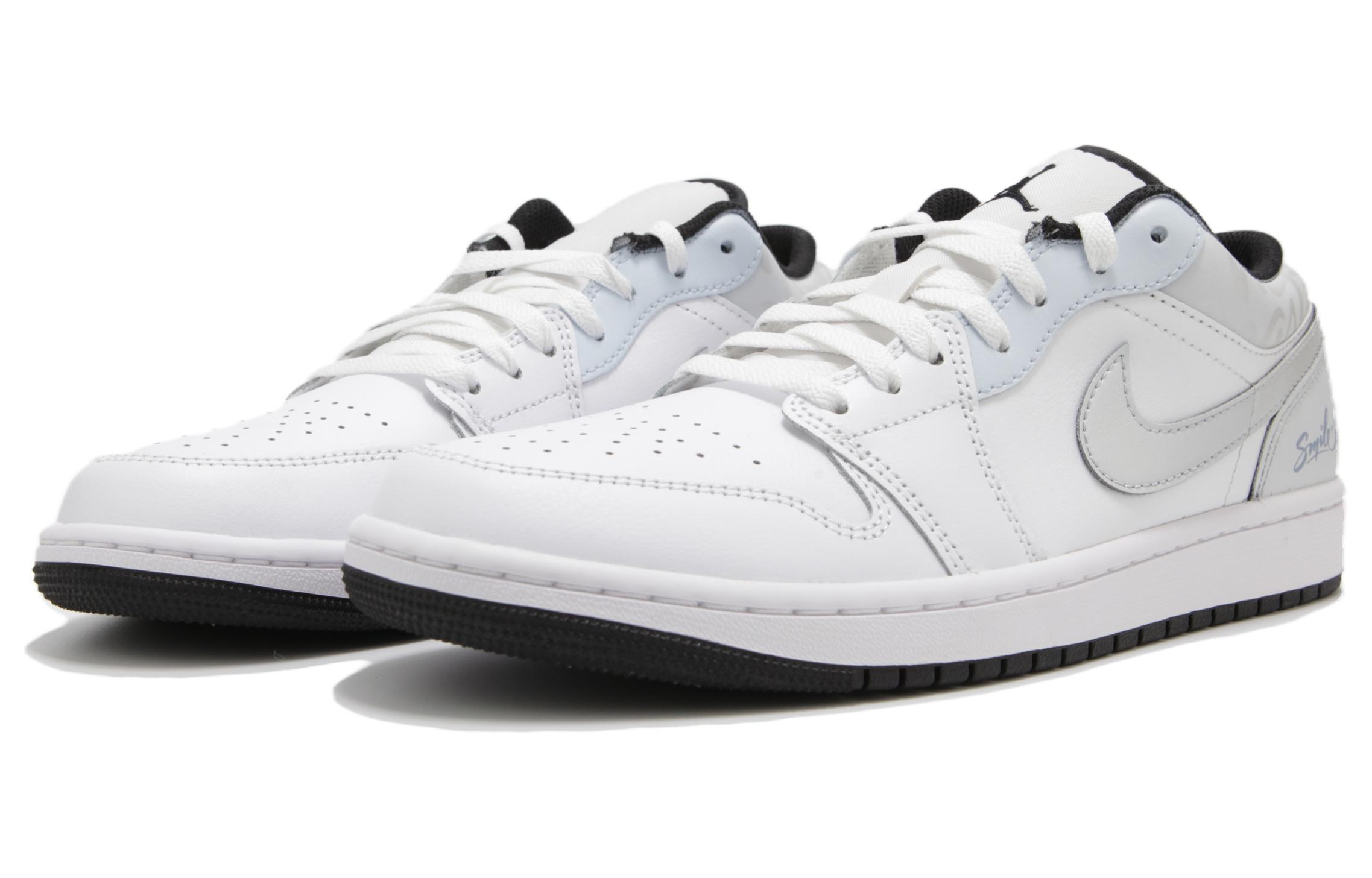 Jordan Air Jordan 1 Cushioning, Wear Resistant Low top Vintage Basketball Shoes Women’s White