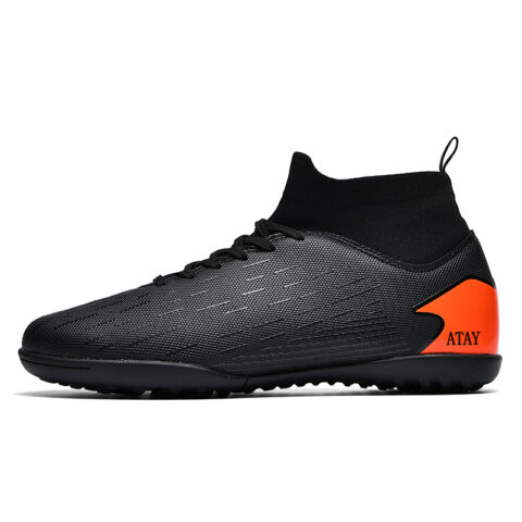 ATAY Slip Resistant Abrasion Resistant Slip Resistant Abrasion Resistant Soccer Shoes Unisex Black