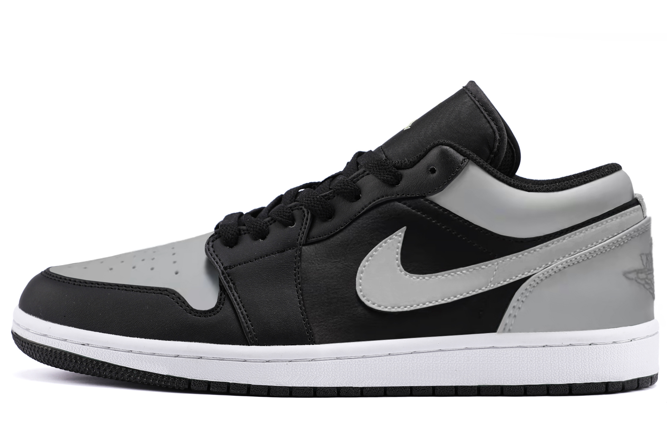 Jordan Air Jordan 1 Lightweight Low top Vintage Basketball Shoes Unisex Shadow Gray