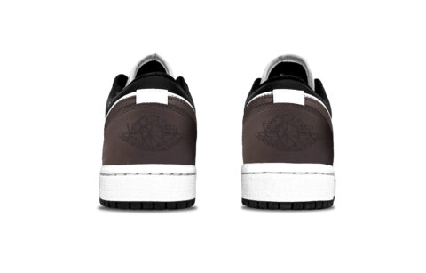 Jordan Air Jordan 1 Maillard Style Cocoa Abrasion Resistant Low top Vintage Basketball Shoes Unisex Black Brown