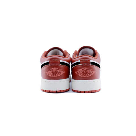 Jordan Air Jordan 1 Cool Black Slip Resistant Abrasion Resistant Low top Vintage Basketball Shoes Women’s White Red