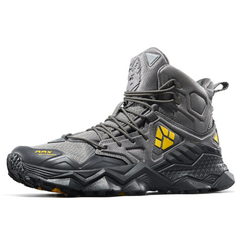 RAX Slip Resistant, Breathable, And Waterproof High top Outdoor Shoes Men’s Gray