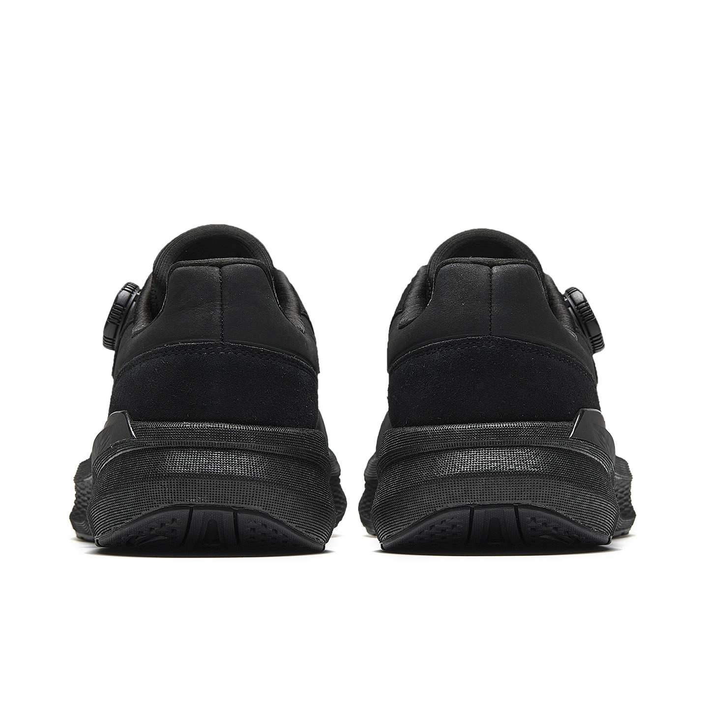 Anta Genuine Leather Knob Buckle Training Shoes Men’s Basic Black