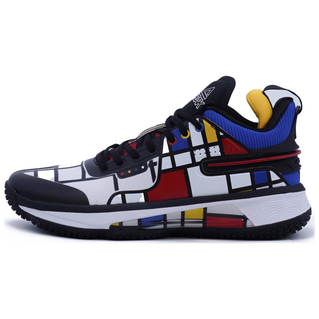 PEAK Abrasion Resistant Cushioning Abrasion Resistant Cushioning Low top Basketball Shoes Men's White Black Red