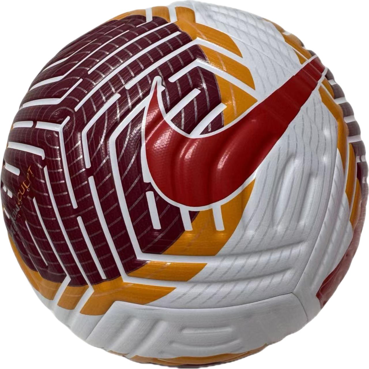 Nike Size 5 Ball Soccer Ball Rubber Seamless Thermal bonding Unisex White Brown