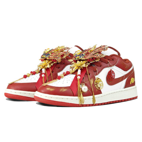 Jordan Air Jordan 1 Abrasion Resistant Low top Vintage Basketball Shoes Women’s Red