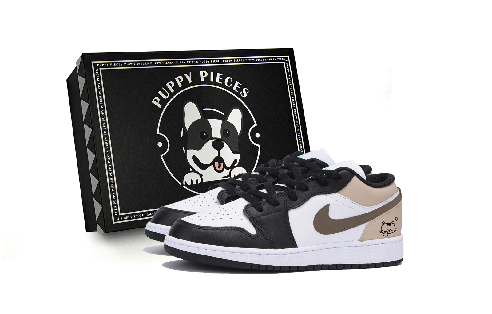 Jordan Air Jordan 1 Abrasion Resistant Low top Vintage Basketball Shoes Men’s Black Brown