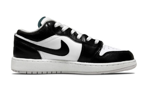 Jordan Air Jordan 1 Ink Scale Subtle Flow Leather Abrasion Resistant Low top Vintage Basketball Shoes Unisex Black Gold