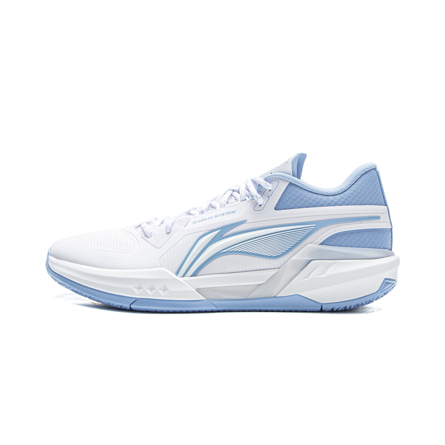 Li Ning Light Speed 3mid Low top Basketball Shoes Men’s Standard White Snow Blue