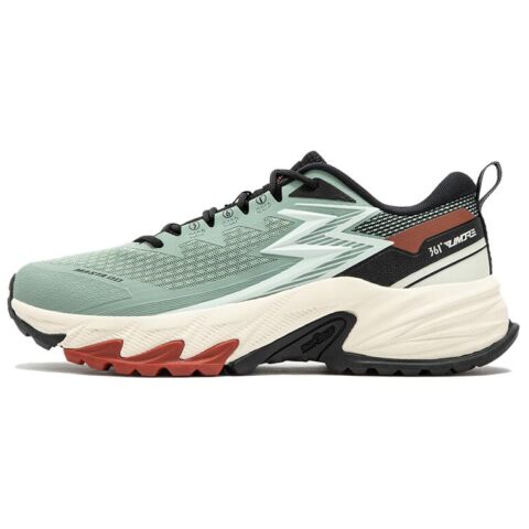361° Cushioning Abrasion Resistant Cushioning, Wear Resistant Low top Trail Running Shoes Men’s Green Red Black
