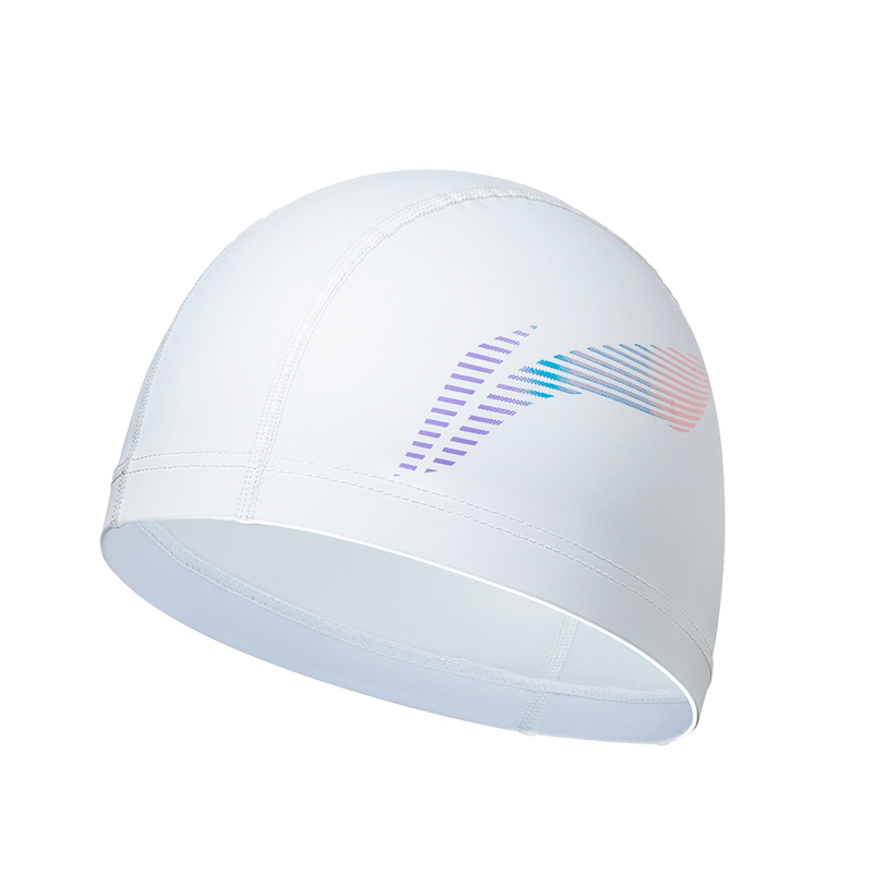 Li Ning Rubberized Swim Cap Pu Unisex 26cm White