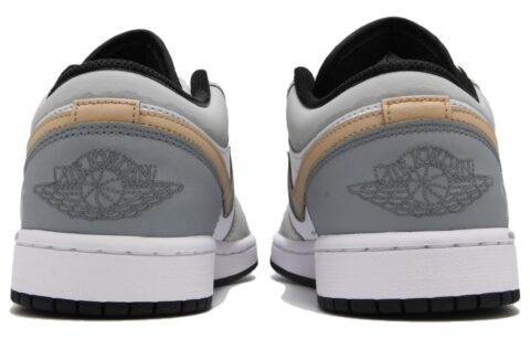 Jordan Air Jordan 1 Slip Resistant Abrasion Resistant Low top Vintage Basketball Shoes Women’s White Gray