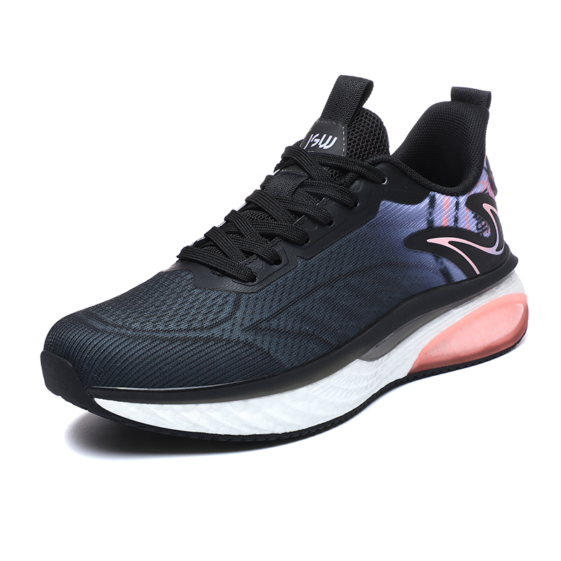 JSWEI Comfortable And Trendy Slip Resistant Abrasion Resistant Low top Running Shoes Women’s Black Pink