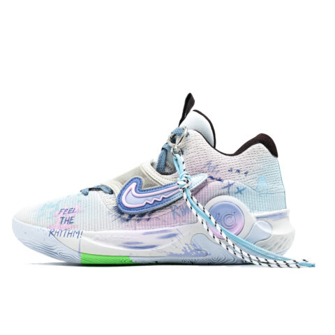 Nike KD Trey 5 X Pink Blue Team Cushioning Slip Resistant Abrasion Resistant Breathable Coverage Low top