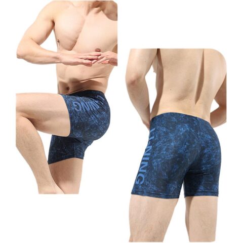 Li Ning Swimming Shorts Men’s Moderate Square Leg Swim Trunks