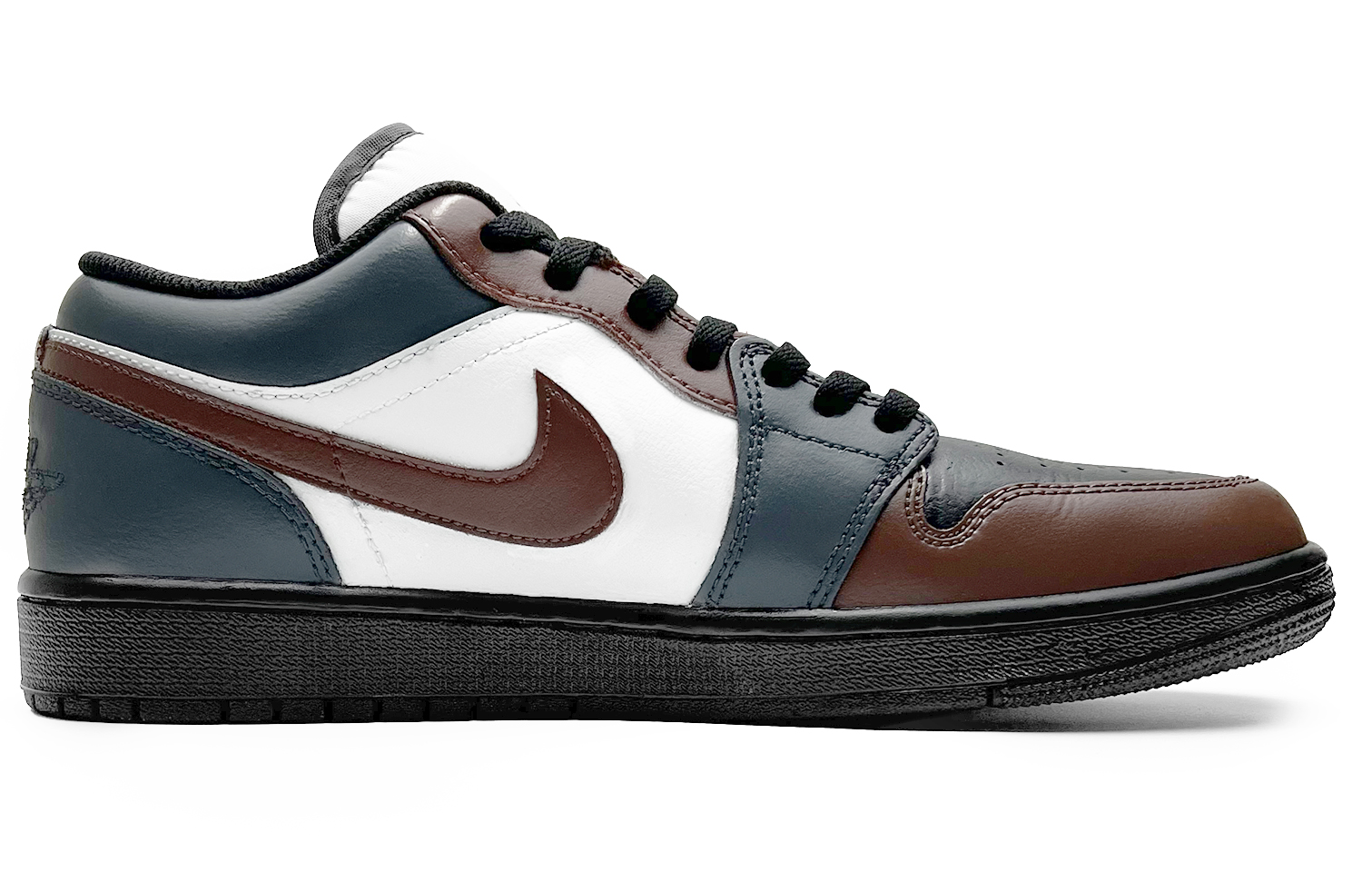 Jordan Air Jordan 1 Slip Resistant Abrasion Resistant Low top Vintage Basketball Shoes Men’s Dark Brown