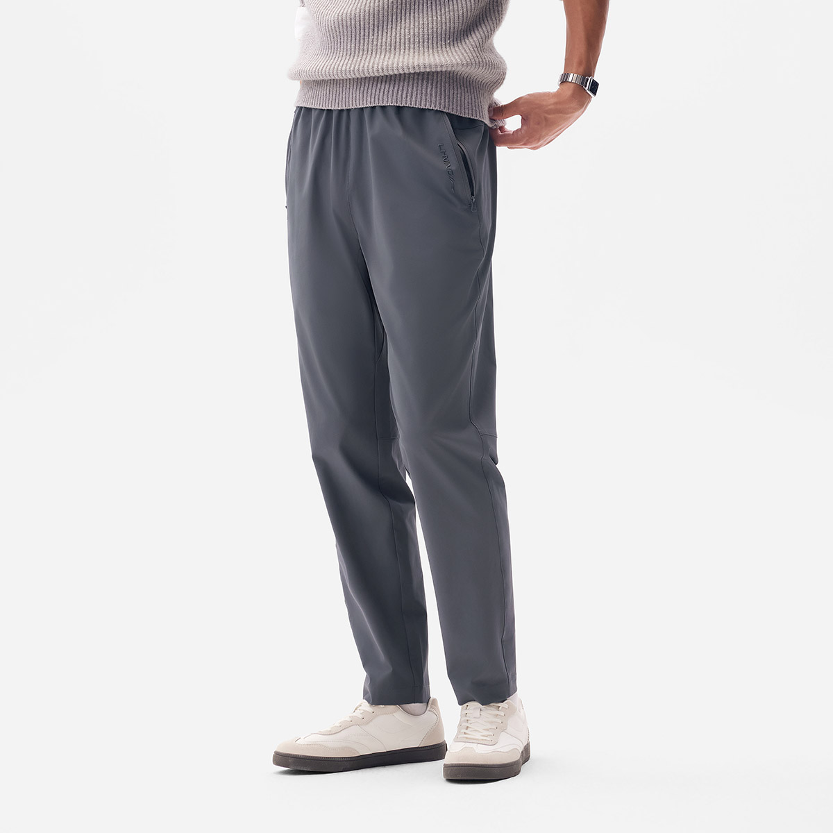 Li Ning Fitness Series Sports Pants Men’s Thunderstorm Gray