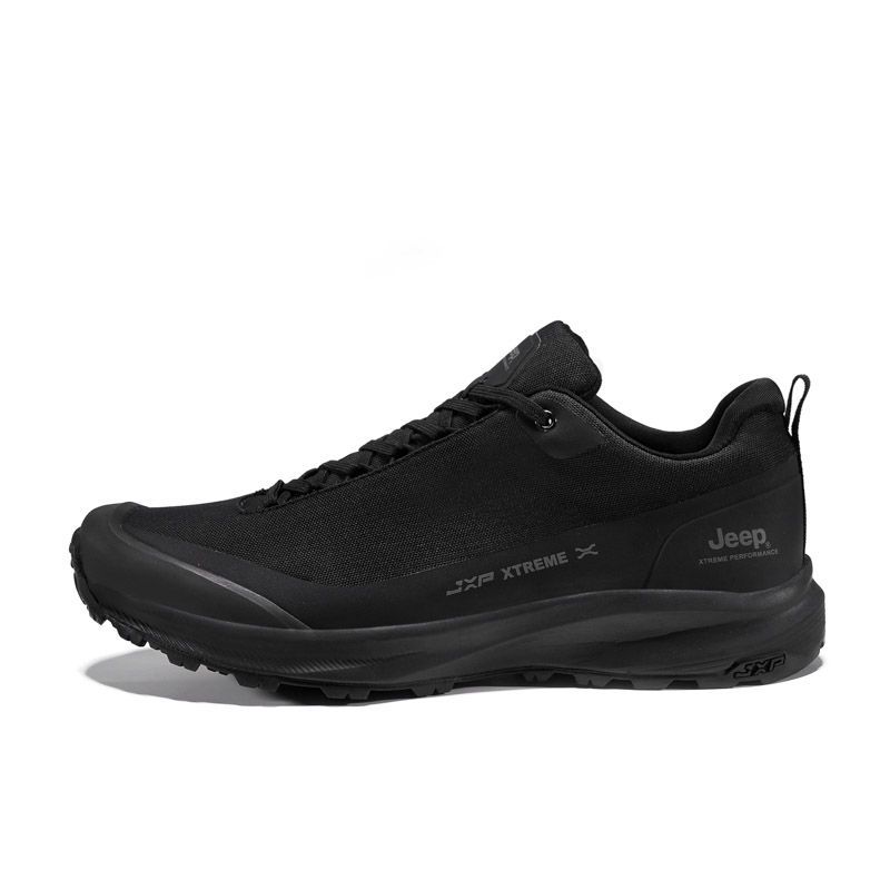 Jeep Grip Abrasion Resistant Waterproof Slip Resistant Low top Mountaineering Hiking Shoes Men’s Black