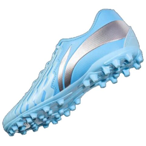 Li Ning Brocade MG Multi Ground Natural Grass Slip Resistant Abrasion Resistant Soccer Shoes Men’s Blue