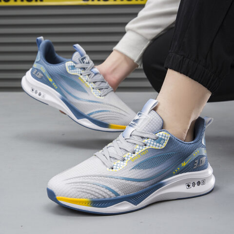 Binary Low top Running Shoes Unisex Gray Blue