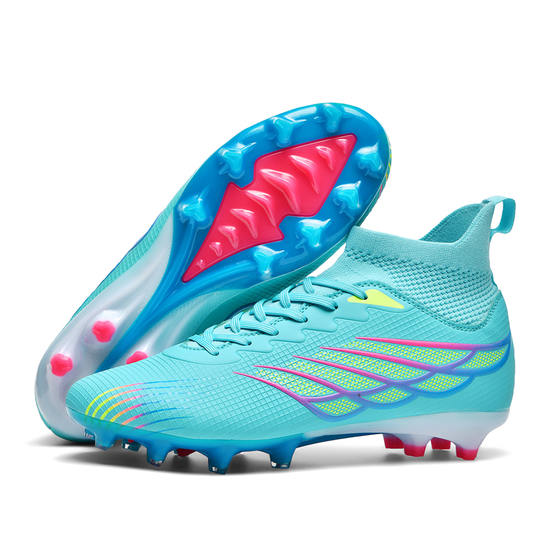 WEJIESS Soft Ground Slip Resistant Abrasion Resistant Slip Resistant Abrasion Resistant Soccer Shoes Unisex