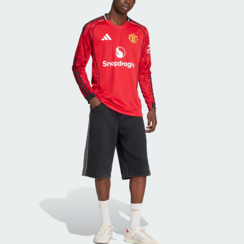 Adidas Free Shipping With AdiClub Manchester United 25/26 Long Sleeve Home Jersey