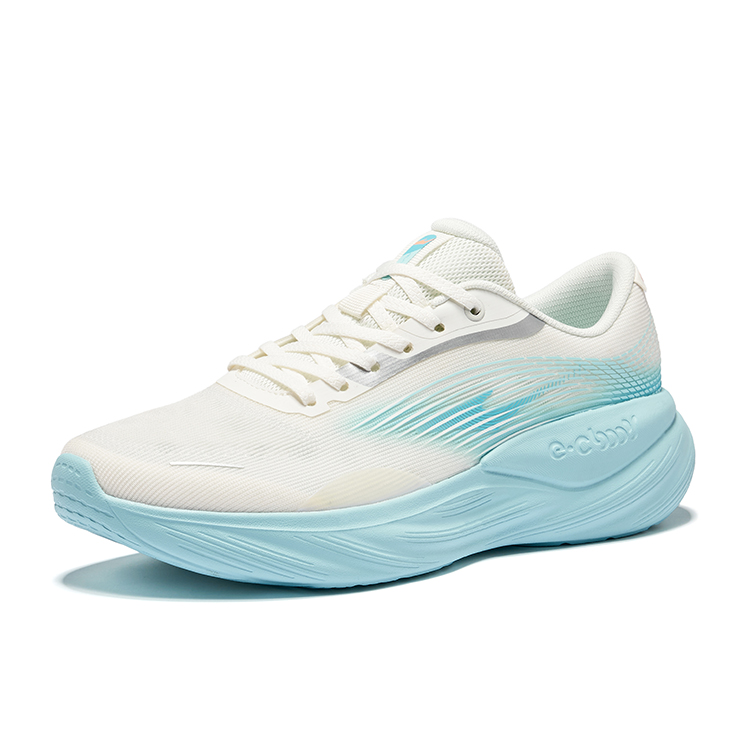 Erke Fabric Cushioning Breathable Rebound Low top City Commuting Running Shoes Men’s Microcrystal White Lake Blue