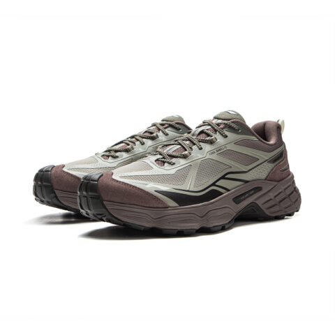 Li Ning Outdoor CF Tracing Breathable Rebound Breathable And Resilient Low top Outdoor Shoes Unisex Taupe