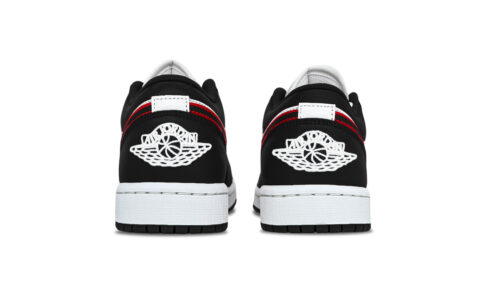 Jordan Air Jordan 1 Blazing Fury Leather Balance Low top Vintage Basketball Shoes Unisex Black White