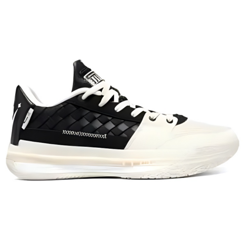 361° Mesh, Synthetic Leather Slip Resistant Abrasion Resistant Low top Basketball Shoes Men’s Black White