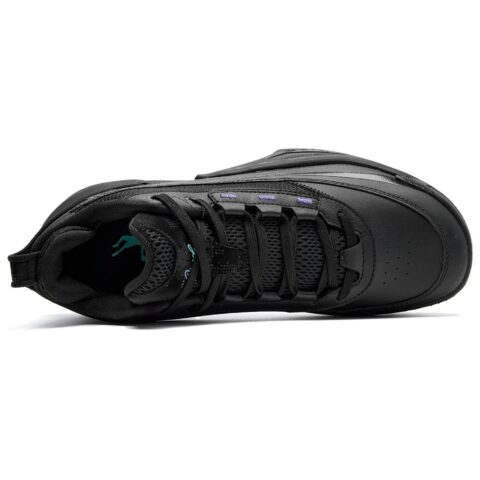 QIAODAN Cushioning Abrasion Resistant Breathable Coverage Lightweight Grip Low top Basketball Shoes Men’s Black
