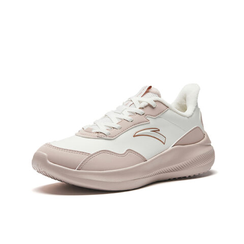 Anta Running Collection Slip Resistant Abrasion Resistant Low top Casual Running Shoes Women’s White Pink
