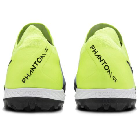 Nike Phantom GX 2 Pro TF Turf Synthetic Leather Slip Resistant Abrasion Resistant Soccer Shoes Unisex Yellow Gray