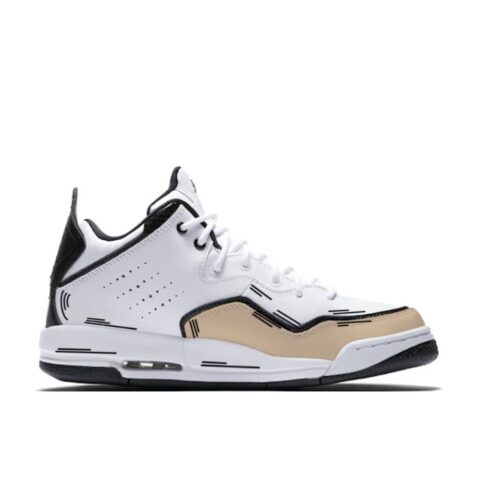 Jordan Courtside 23 Abrasion Resistant Mid top Vintage Basketball Shoes Men’s Coffee White