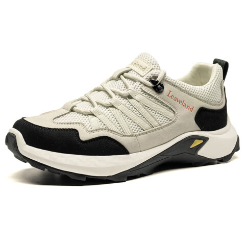 LEAVELAND Abrasion Resistant Low top Mountaineering & Hiking Shoes Men’s Sand