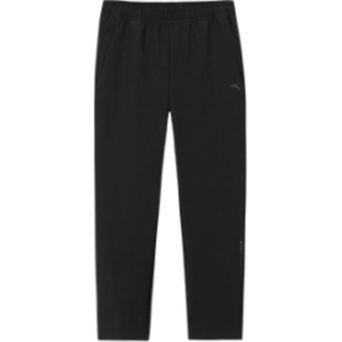 Anta Variety Training Collection Fleece Lined Letter Comfortable Versatile Sports Pants Men’s Basic Black