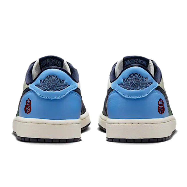 Jordan Air Jordan 1 ‘Ode To The Lotus,’ Blue Moon Cushioning Slip Resistant Low top Vintage Basketball Shoes Men’s Blue