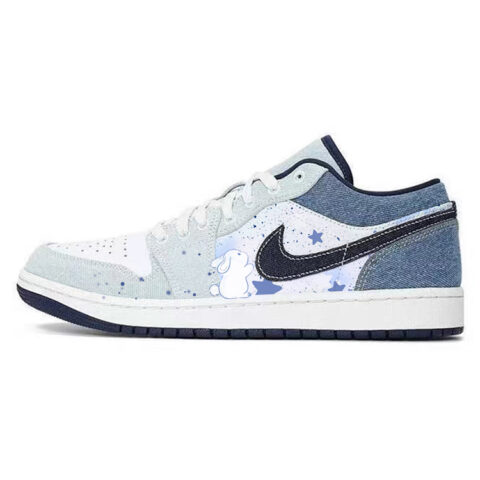 Jordan Air Jordan 1 Vintage Basketball Shoes Men’s Low Top White/Blue