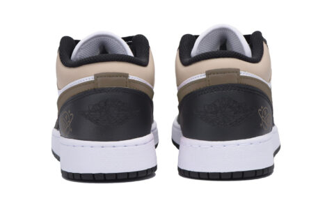Jordan Air Jordan 1 Abrasion Resistant Slip Resistant Low top Vintage Basketball Shoes Men’s Black Brown