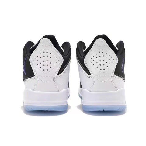 Jordan Courtside 23 Cushioning Slip Resistant Mid top Vintage Basketball Shoes Unisex Black White