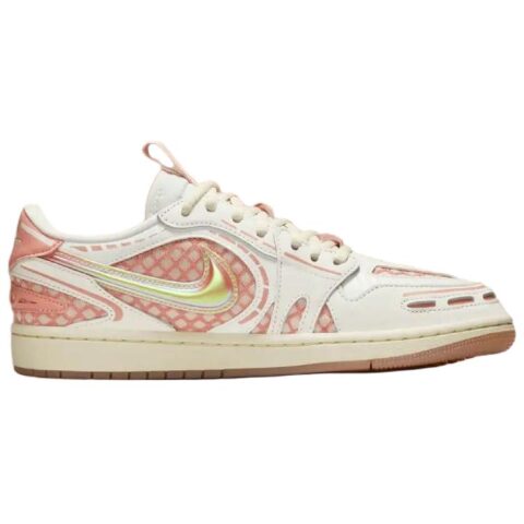 Jordan Air Jordan 1 Abrasion Resistant Low top Vintage Basketball Shoes Women’s Pink White
