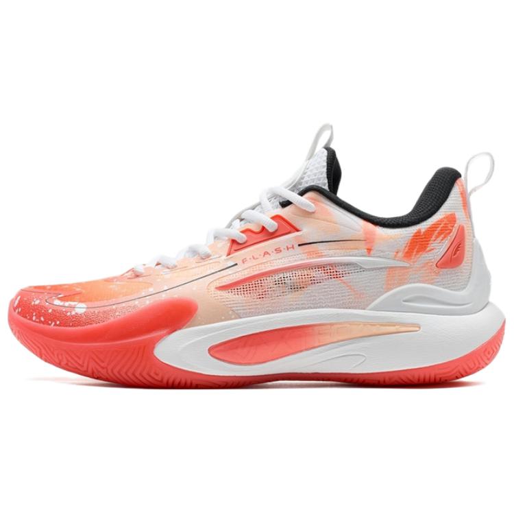 XTEP Wear resistant And Lightweight Low top Rotation Systems Basketball Shoes Men’s Red White