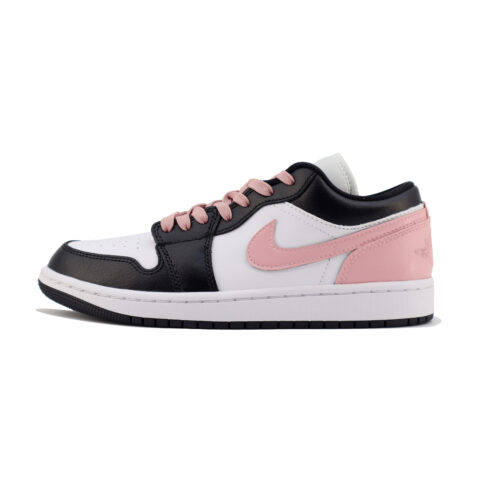Jordan Air Jordan 1 Slip Resistant Abrasion Resistant Low top Vintage Basketball Shoes Unisex Pink