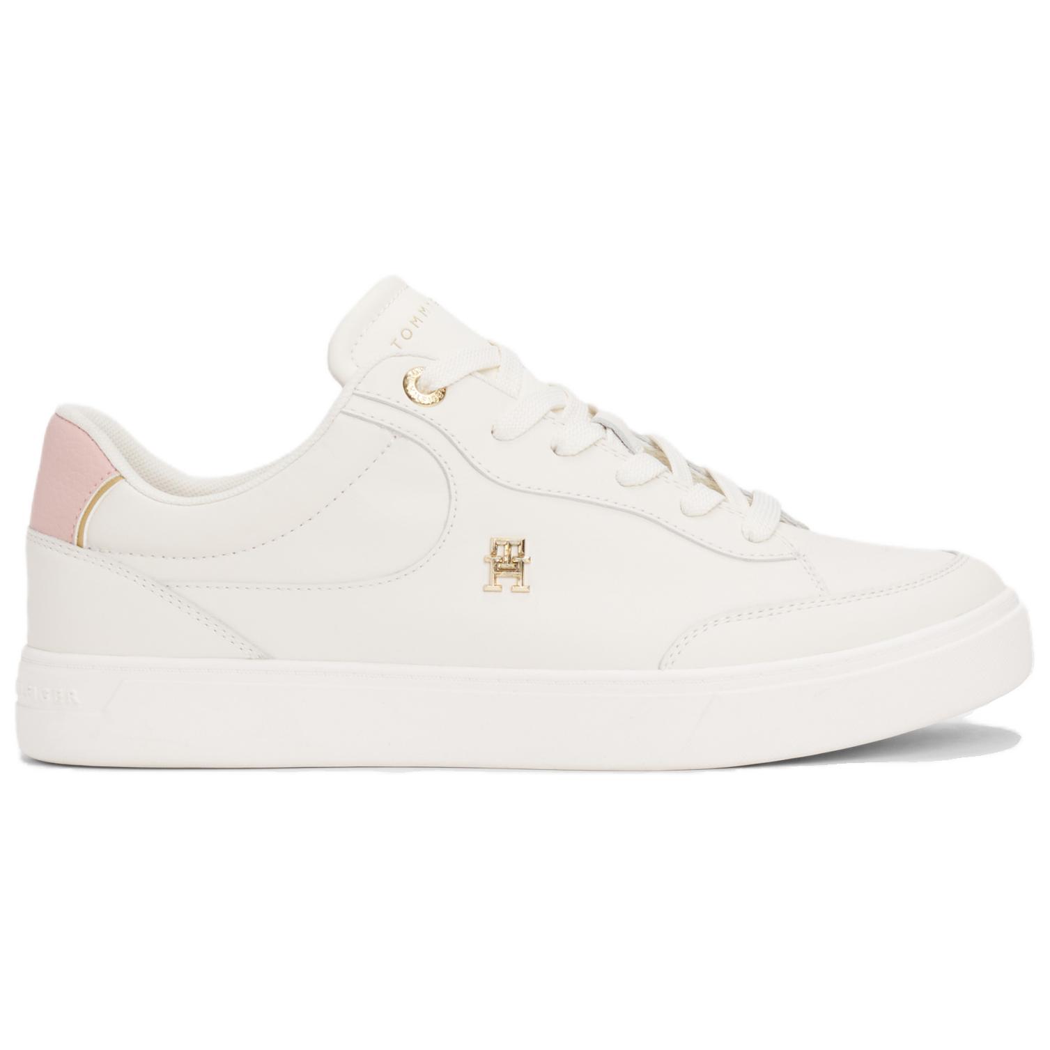 Tommy Hilfiger TH Monogram Leather Low top Tennis Shoes Women’s White