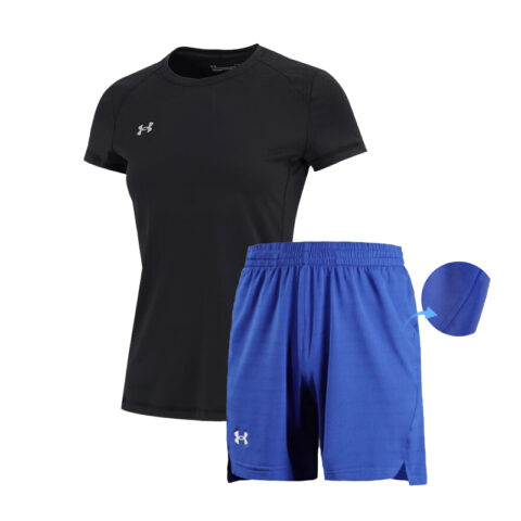 Black Top+Blue Shorts