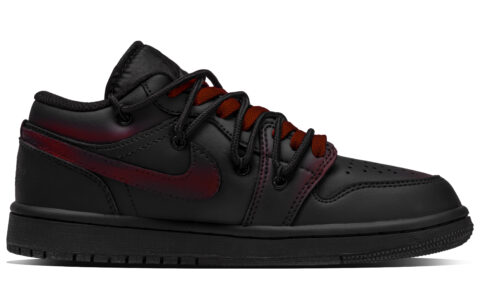 Jordan Air Jordan 1 Wine Stain Leather Abrasion Resistant Abrasion Resistant Low top Vintage Basketball Shoes Unisex